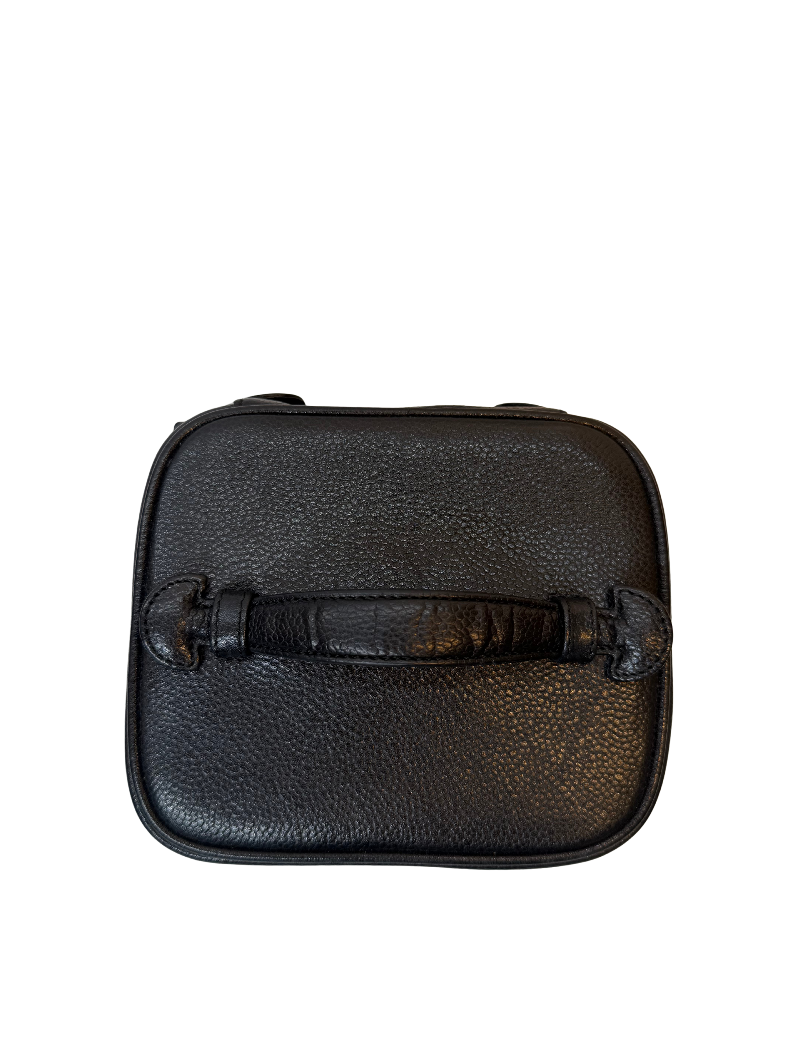 Chanel CC Black Caviar Vanity Case with Gold Hardware