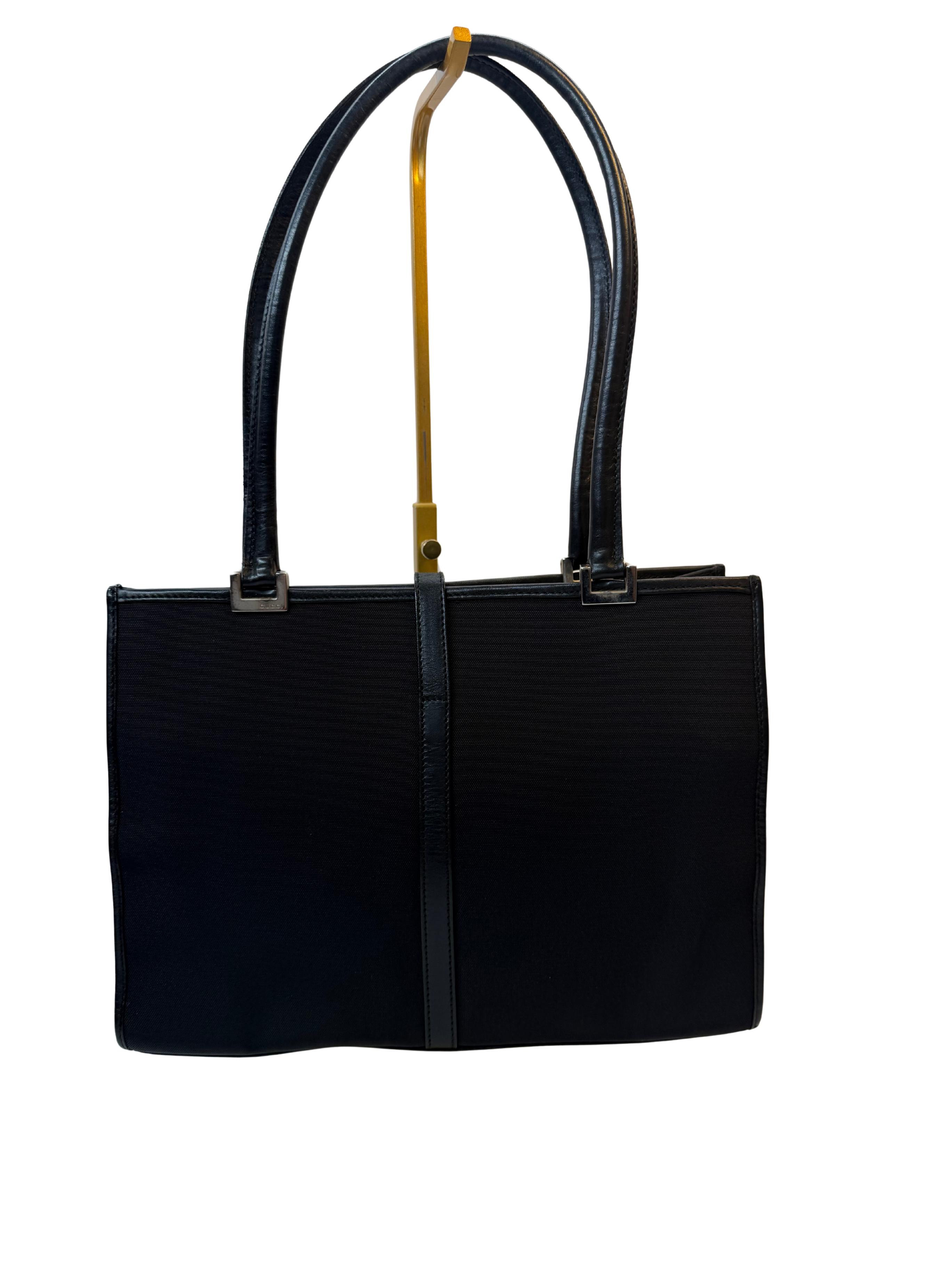 Gucci Jackie Black Nylon with Leather Accents