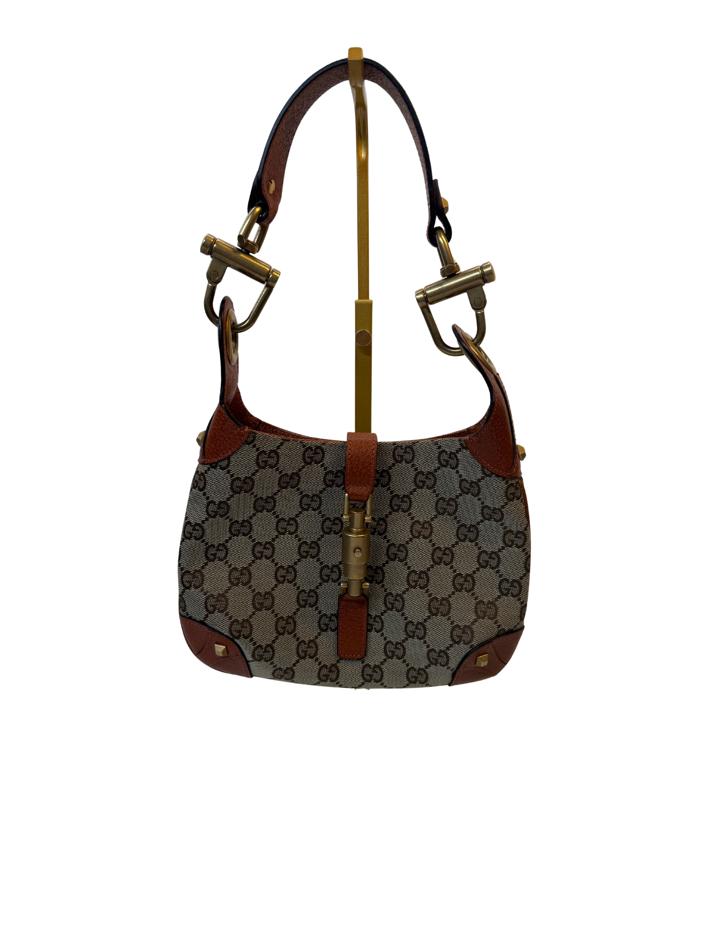 Gucci Jackie Mini Hobo Shoulder Bag with Orange Accents