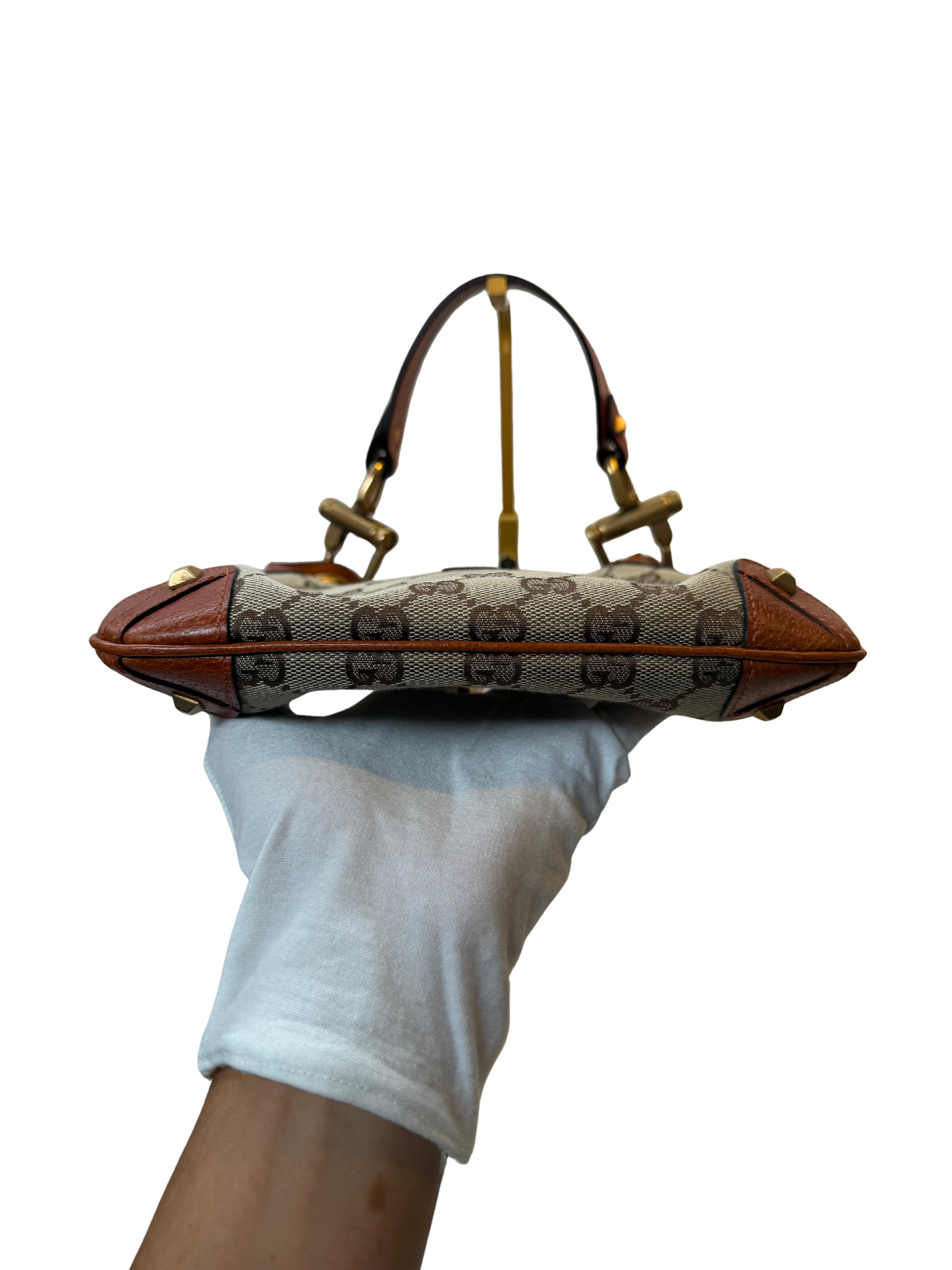 Gucci Jackie Mini Hobo Shoulder Bag with Orange Accents