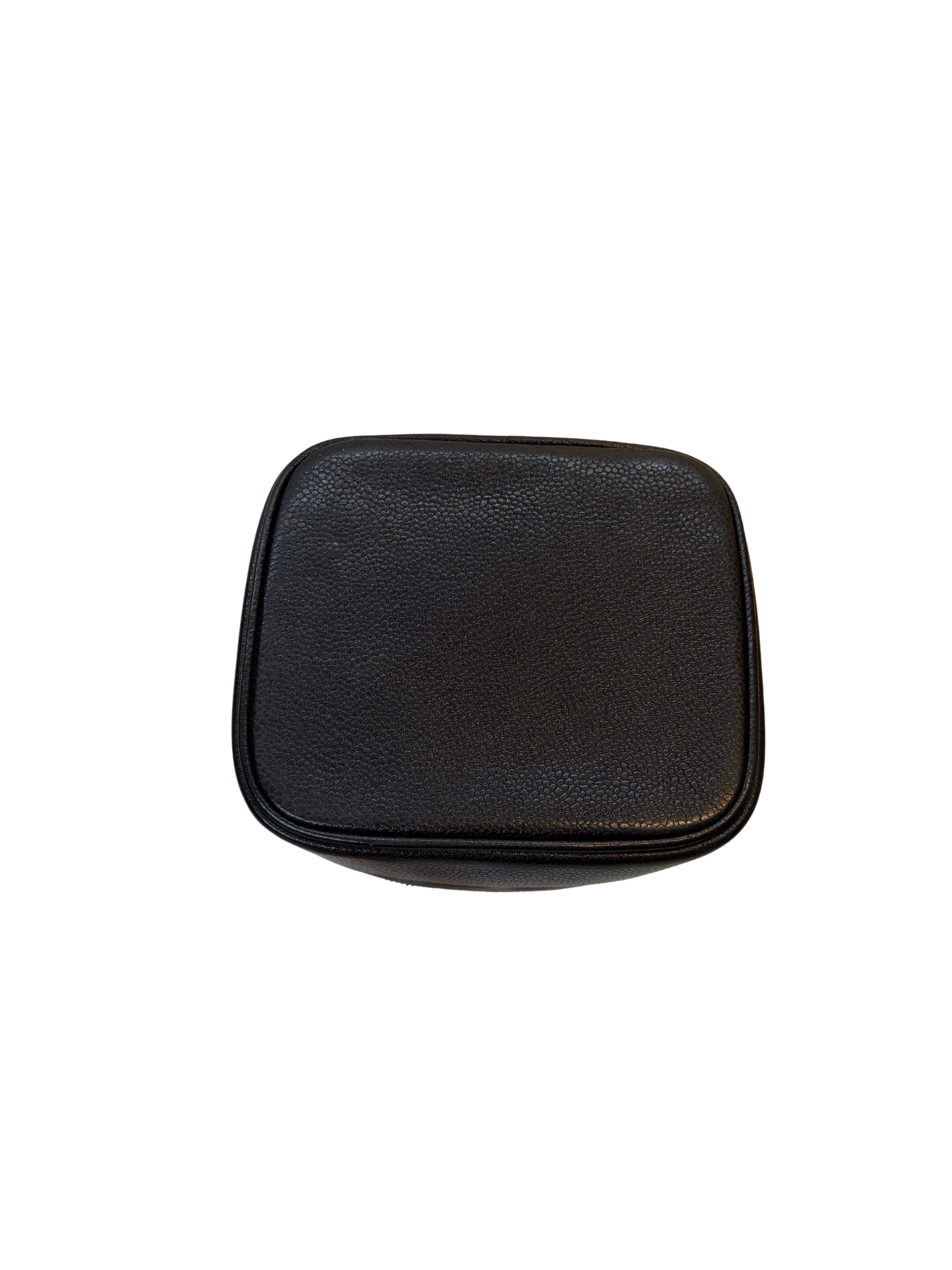 Chanel CC Black Caviar Vanity Case with Gold Hardware