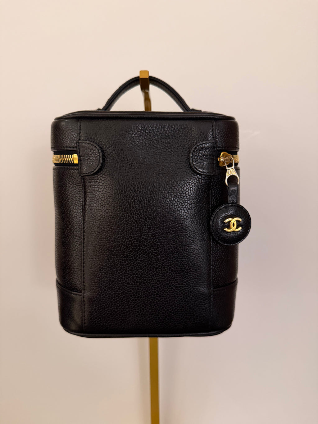 Black Caviar CC Vanity Case Gold Hardware