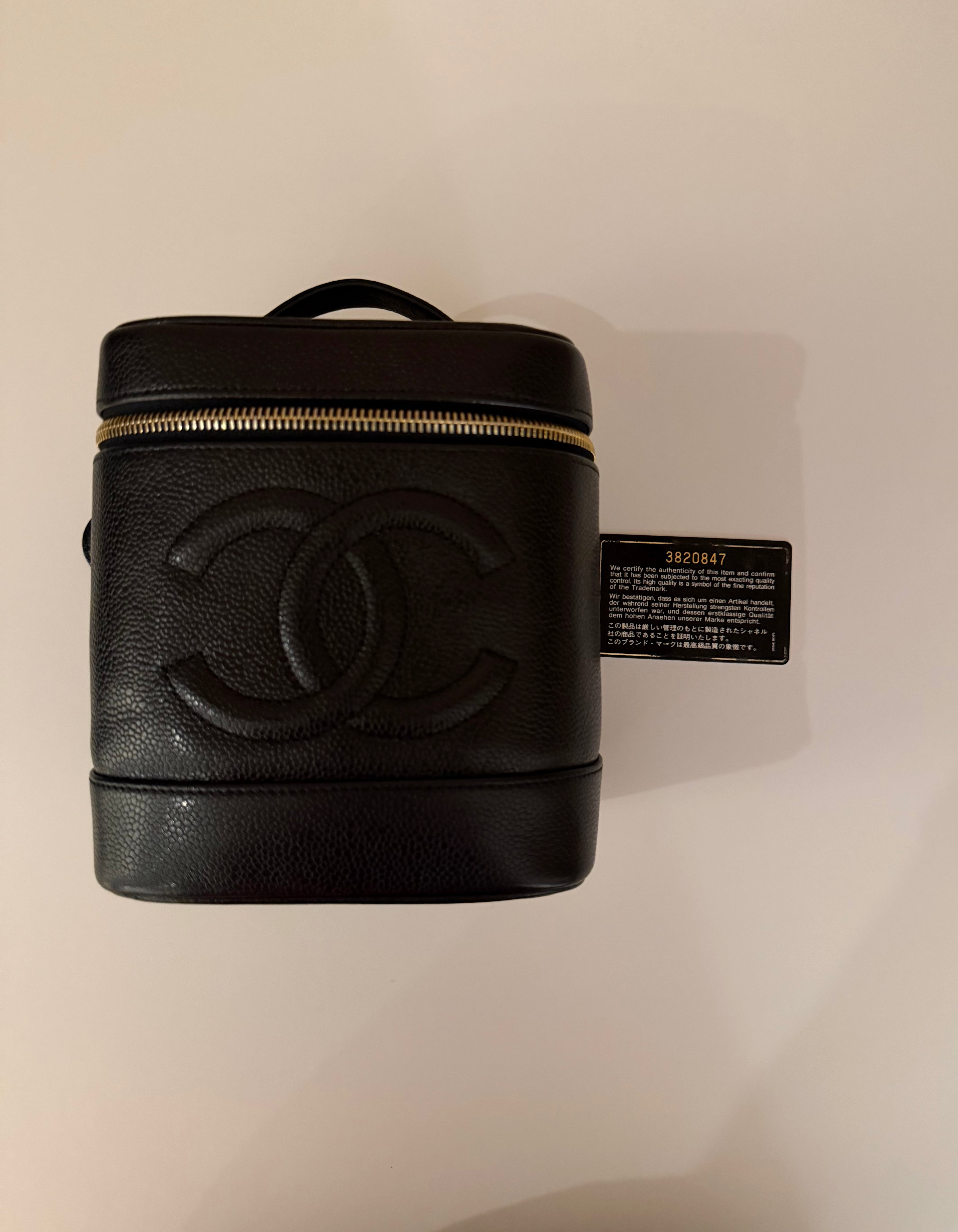 Black Caviar CC Vanity Case Gold Hardware