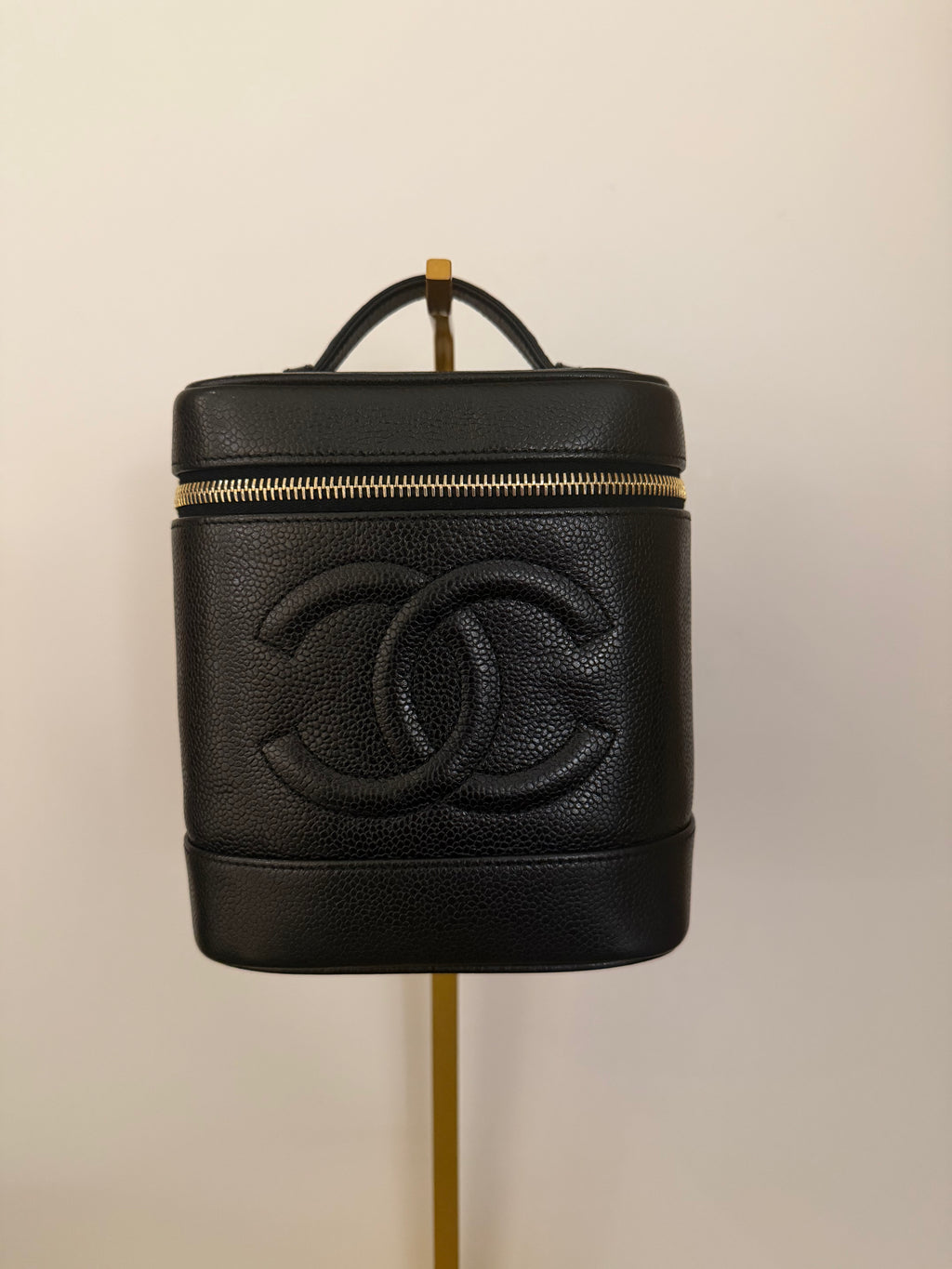 Black Caviar CC Vanity Case Gold Hardware