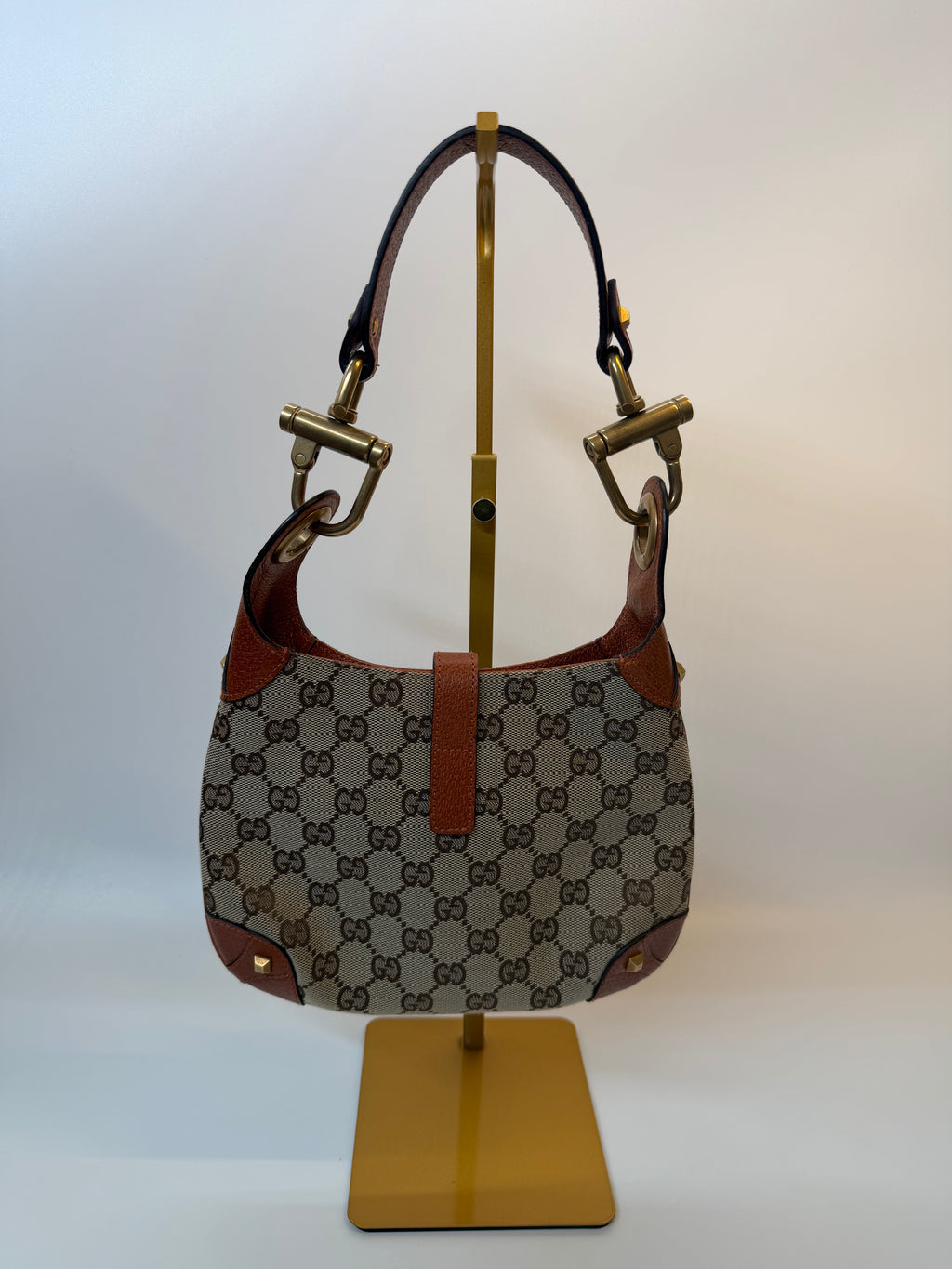 Gucci Jackie Mini Hobo Shoulder Bag with Orange Accents
