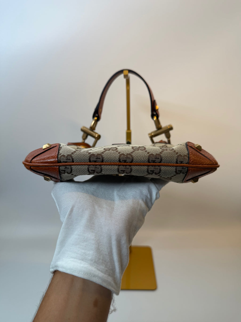 Gucci Jackie Mini Hobo Shoulder Bag with Orange Accents