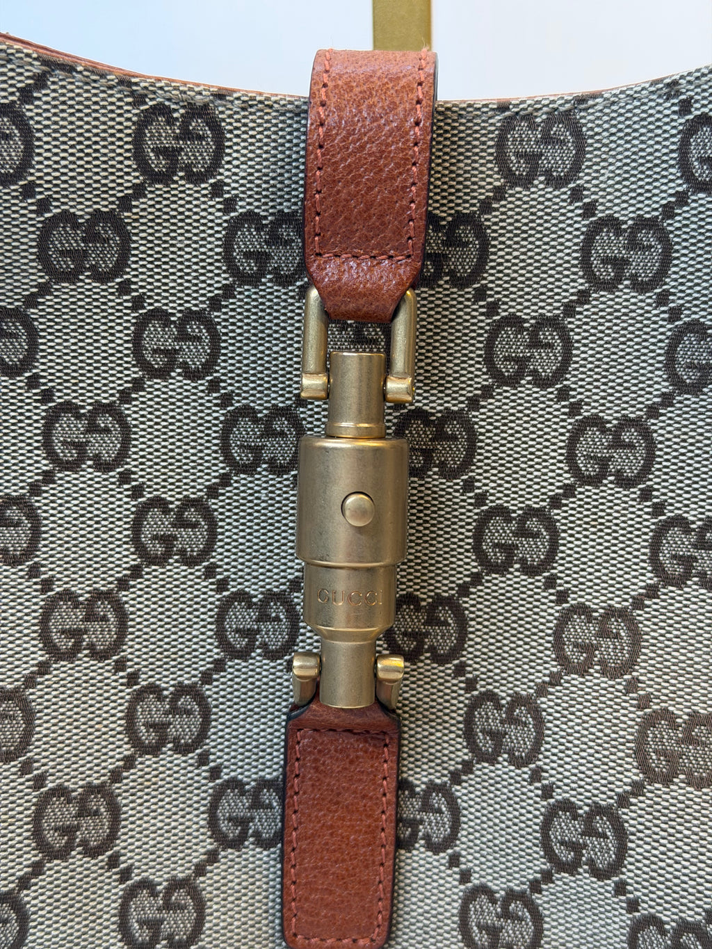 Gucci Jackie Mini Hobo Shoulder Bag with Orange Accents