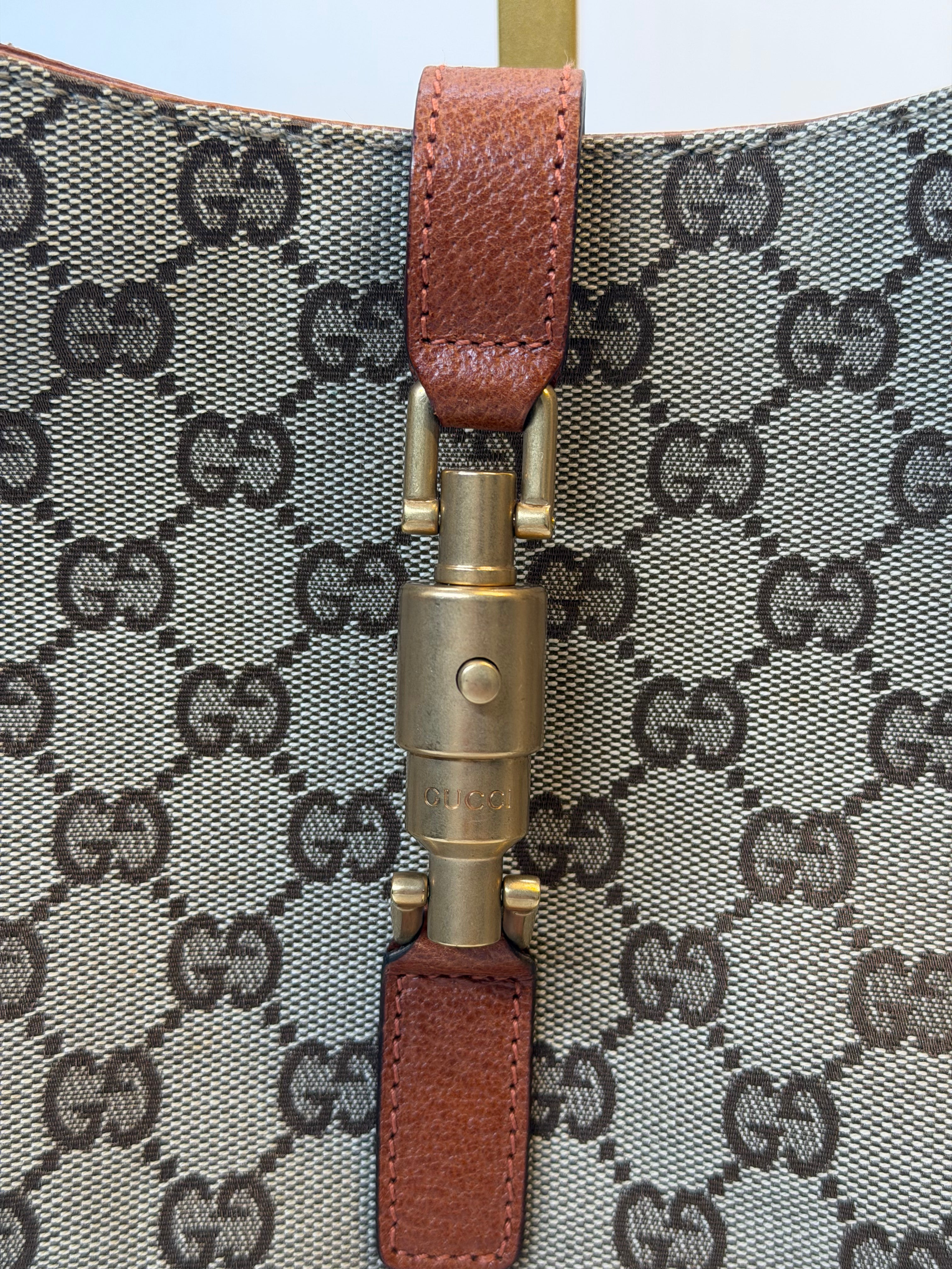 Gucci Jackie Mini Hobo Shoulder Bag with Orange Accents