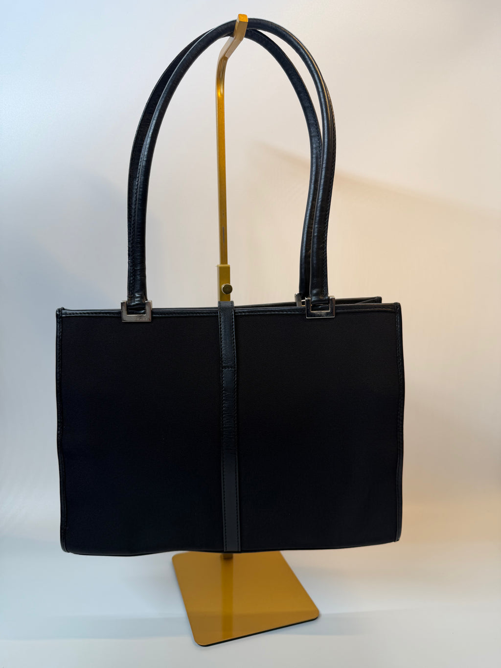 Gucci Jackie Black Nylon with Leather Accents