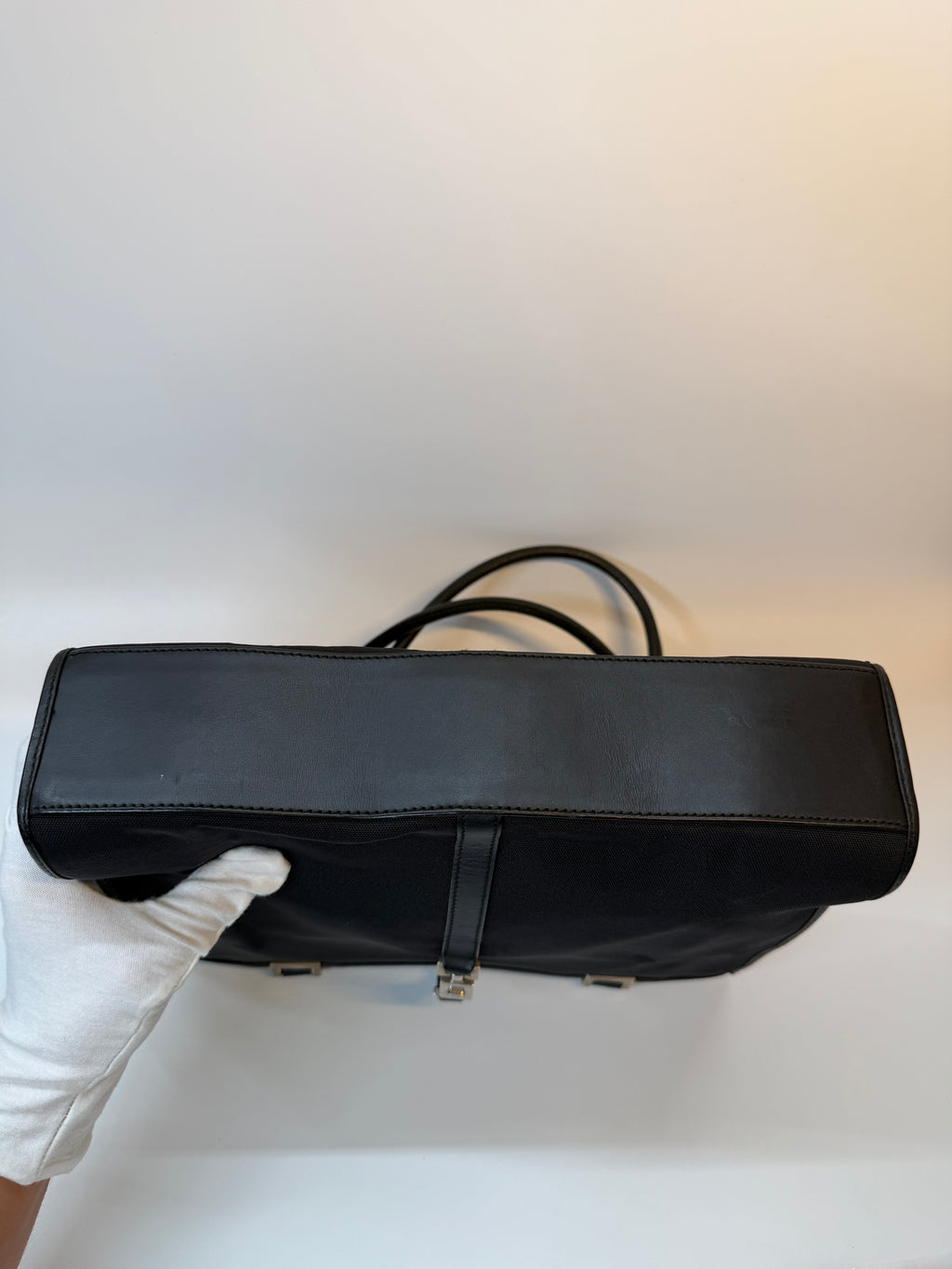 Gucci Jackie Black Nylon with Leather Accents