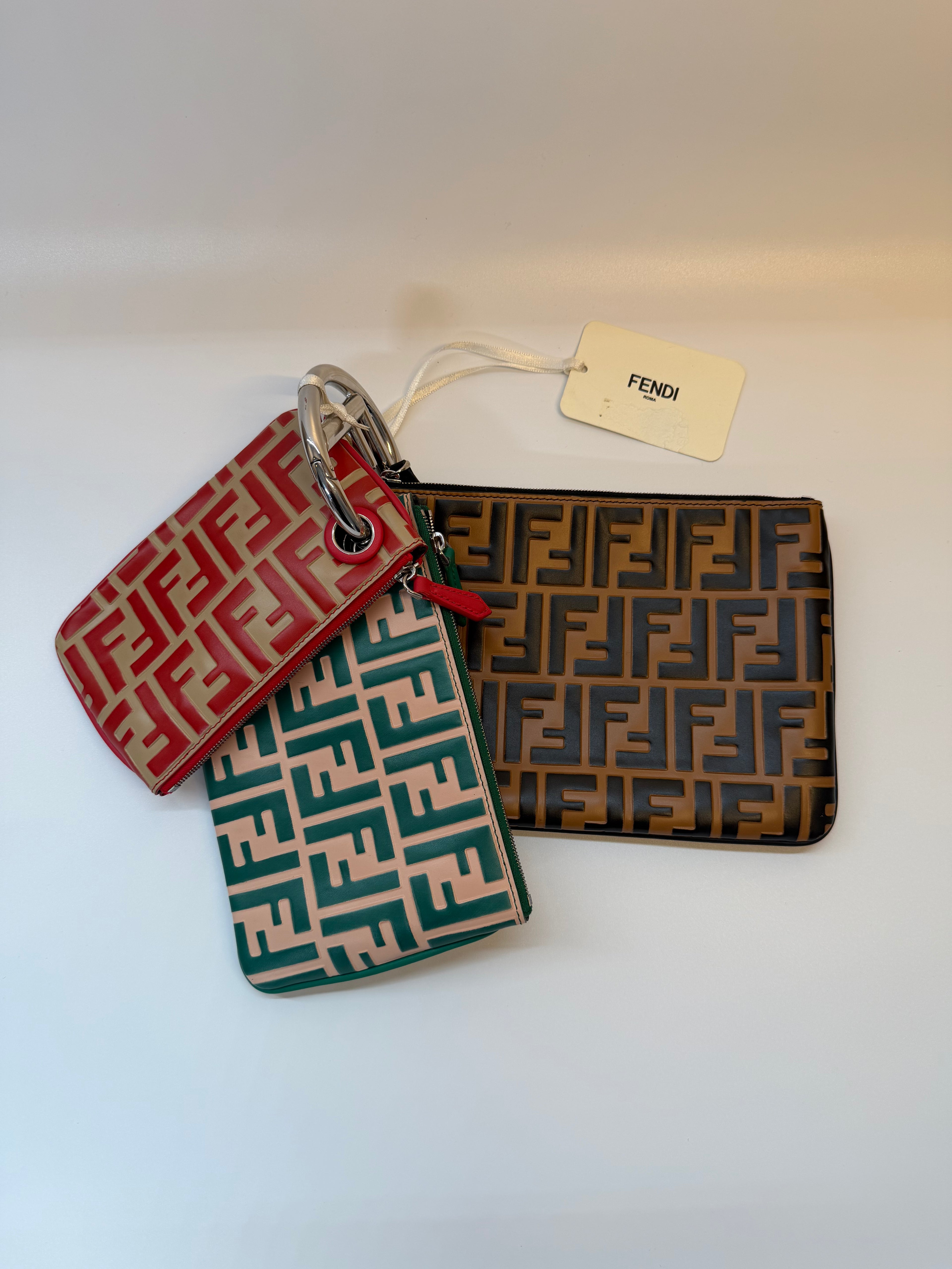 Fendi FF Triplette Pouch