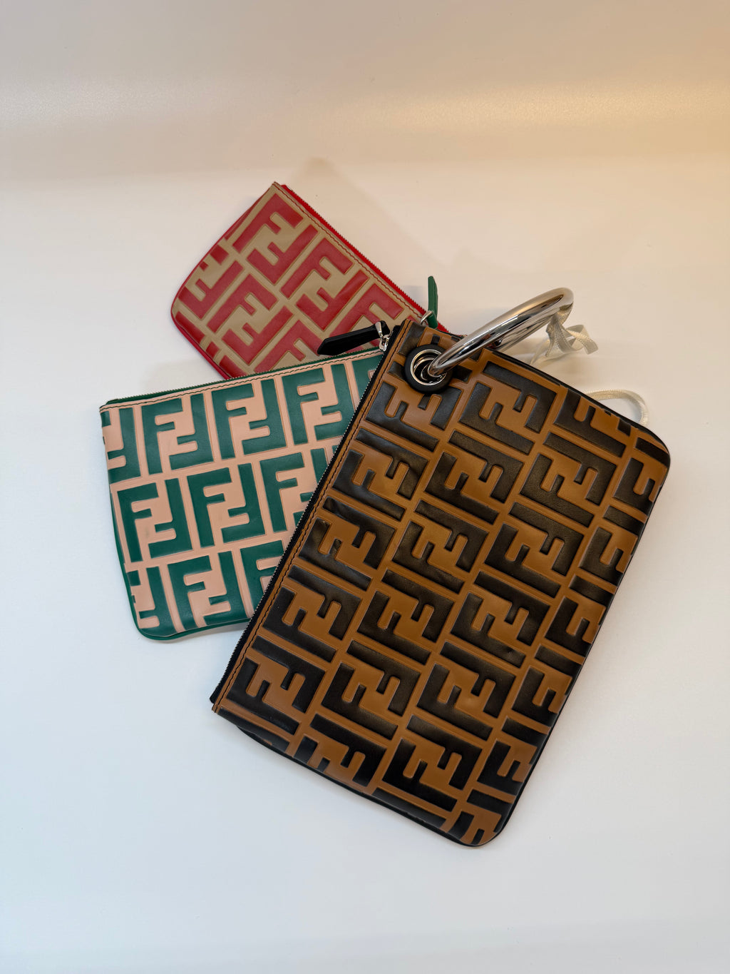 Fendi FF Triplette Pouch