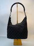 Gucci GG Black Monogram with Black Bamboo Handle