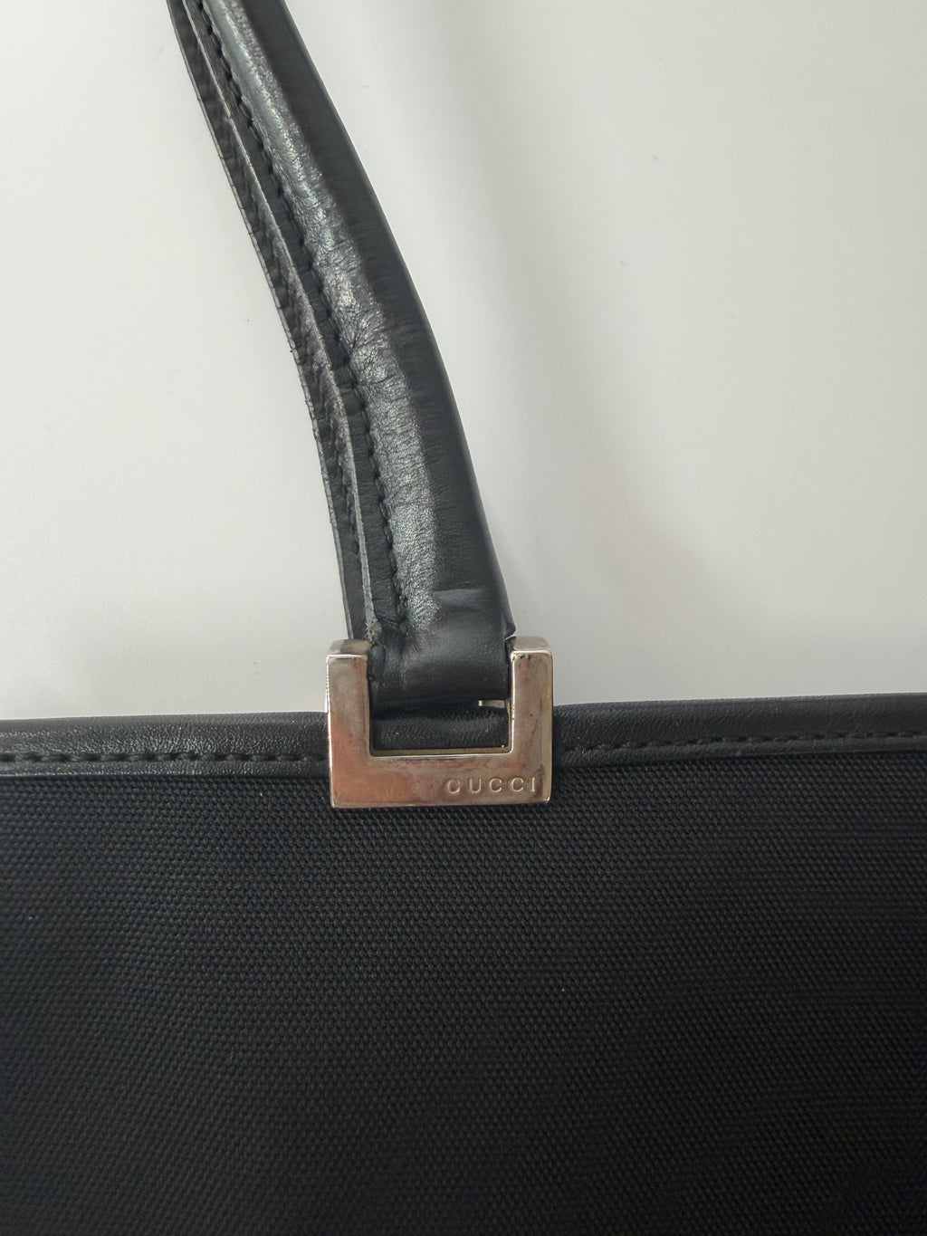 Gucci Jackie Black Nylon with Leather Accents